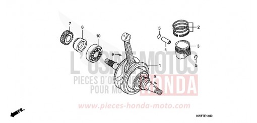 VILEBREQUIN/PISTON CBF125M9 de 2009